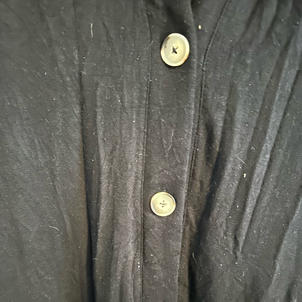 All Worthy Hunter McGrady Button Front Knee Length Cardigan - Black Size XL - Picture 3 of 4